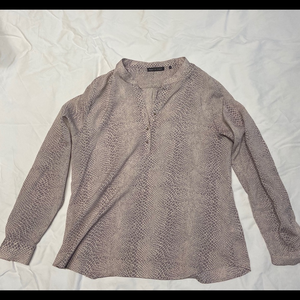 Button Up Leopard Print Blouse P34